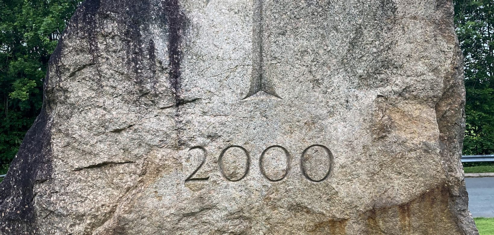 Eden Millennium stone Monument.