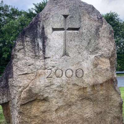 Eden Millennium stone Monument.