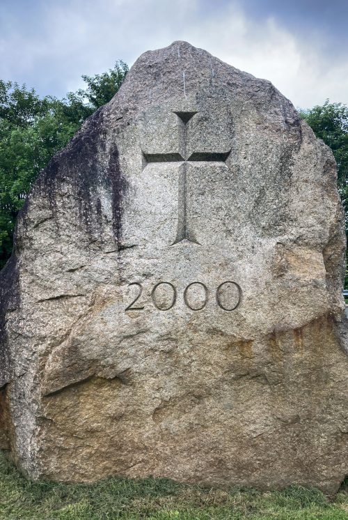 Eden Millennium stone Monument.