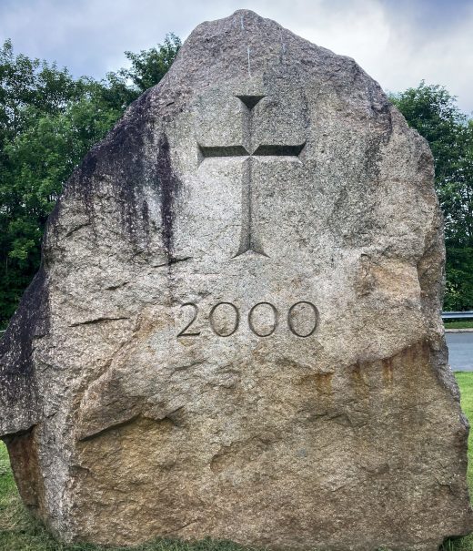 Eden Millennium stone Monument.