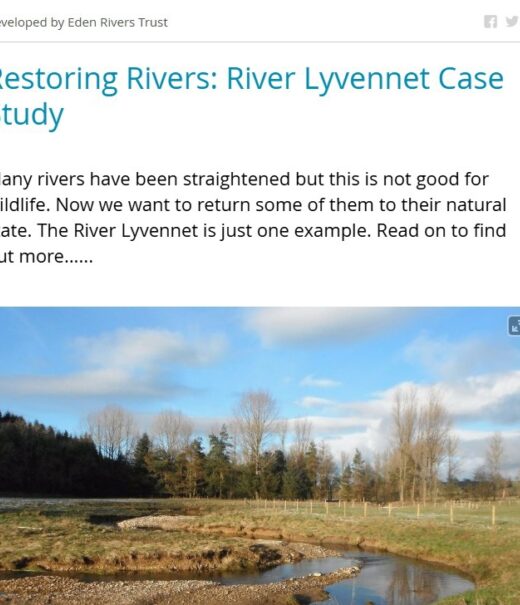 Home page of the Restoring Rivers story map