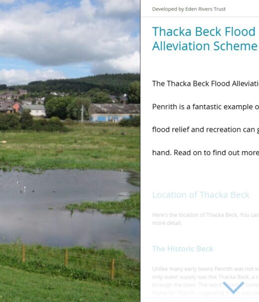 Home page of the Thack Beck flood alleviation scheme home page