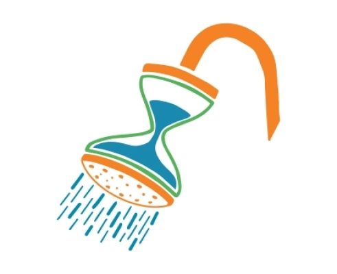 Cartoon shower head.