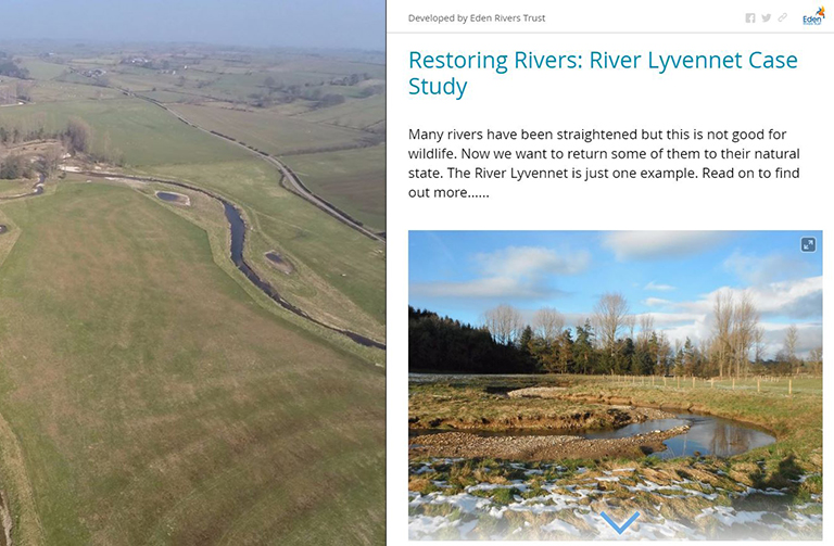ARCGis Story Map about river restoration