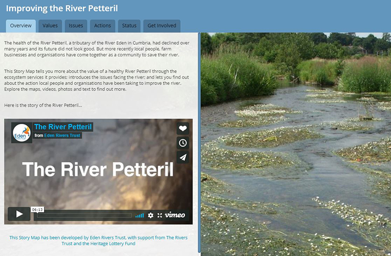 ArcGIS Story Map: Improving the River Petteril